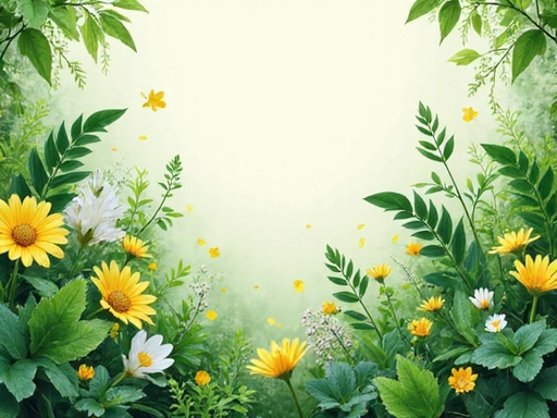 Abstract nature visuals representing natural ingredients