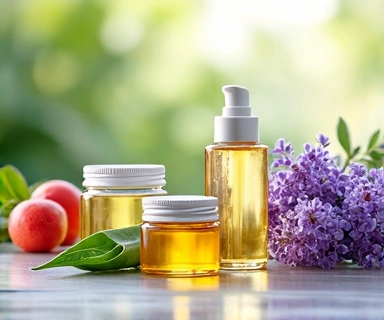 Natural skincare products for women's beauty