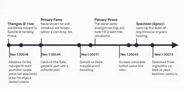 Timeline showing policy updates over time